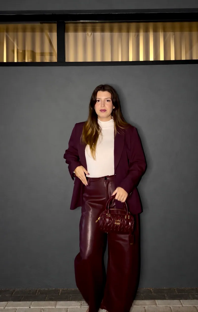 Balloon Trousers - Burgundy